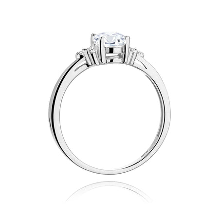 Lab-grown Diamond Engagement Ring in 585 White Gold