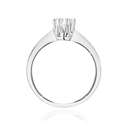 White Gold 14k(585) ring with 0,50ct diamond.  Is packaged in an elegant box, which is perfect for a gift.