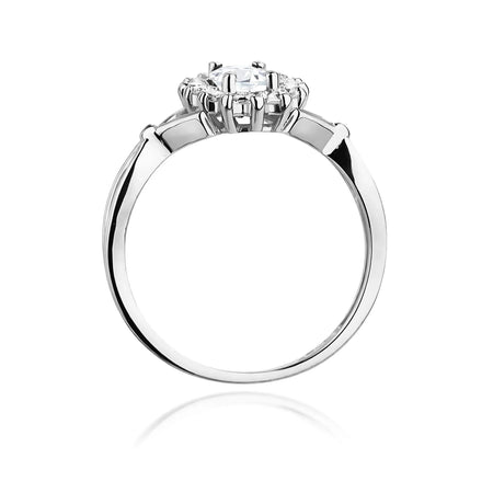 Lab-grown Diamond Engagement Ring in 585 White Gold
