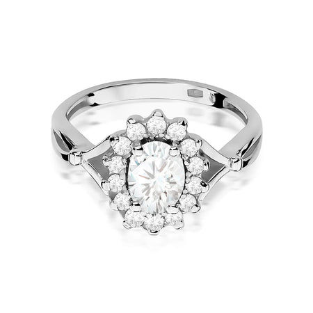 Lab-grown Diamond Engagement Ring in 585 White Gold