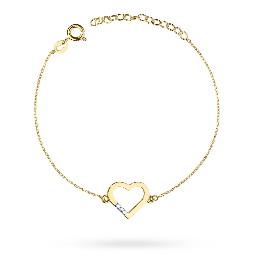 14k Gold (585) Bracelet | 0.015ct Diamonds | Sparkling Elegant Luxury Fine Jewelry Timeless Gift