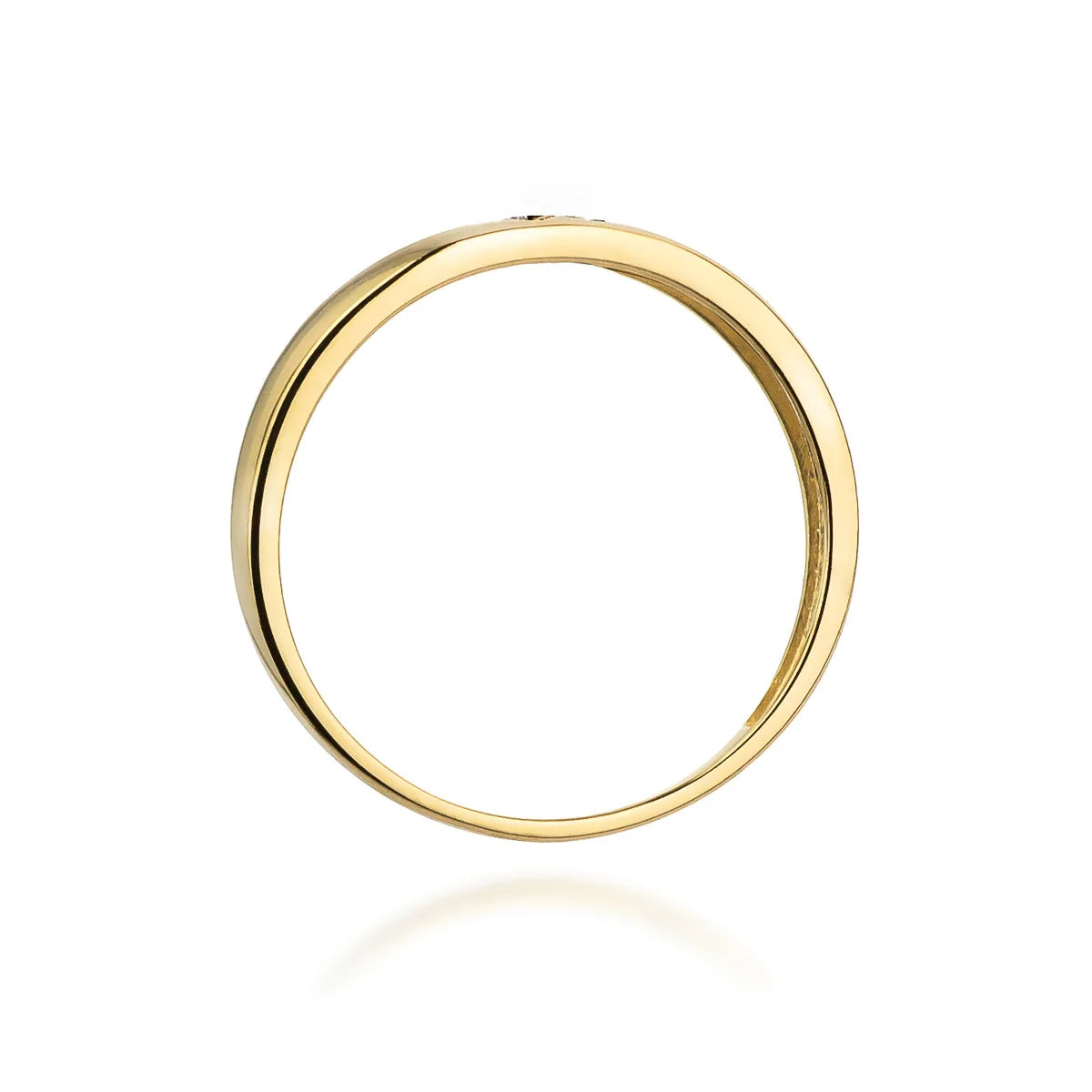 14-karätiger Goldring mit 2 weißen Zirkonia-Herzen. Klassisches Design mit modernem Akzent. Verpackt in schwarzer Schachtel, Papier und Geschenktüte.