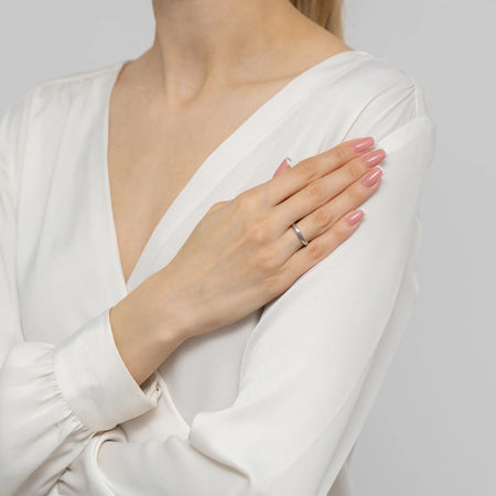 14k gold ring with 2 red zirconia hearts. Classic design with modern twist. Packed in black box, paper, and gift bag.