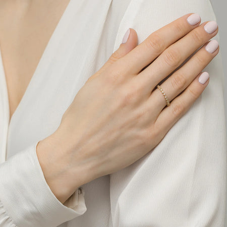 8k Gold (333) Feiner Ring | Kleine Zirkonia-Besetzung | GREMARI Schmuck
