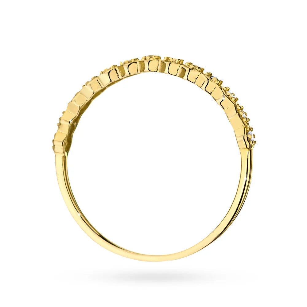 8k Gold (333) Feiner Ring | Kleine Zirkonia-Besetzung | GREMARI Schmuck
