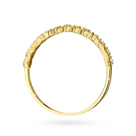 8k Gold (333) Feiner Ring | Kleine Zirkonia-Besetzung | GREMARI Schmuck