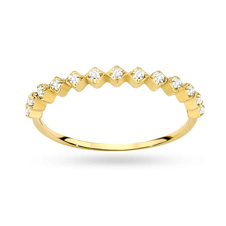 8k Gold (333) Feiner Ring | Kleine Zirkonia-Besetzung | GREMARI Schmuck
