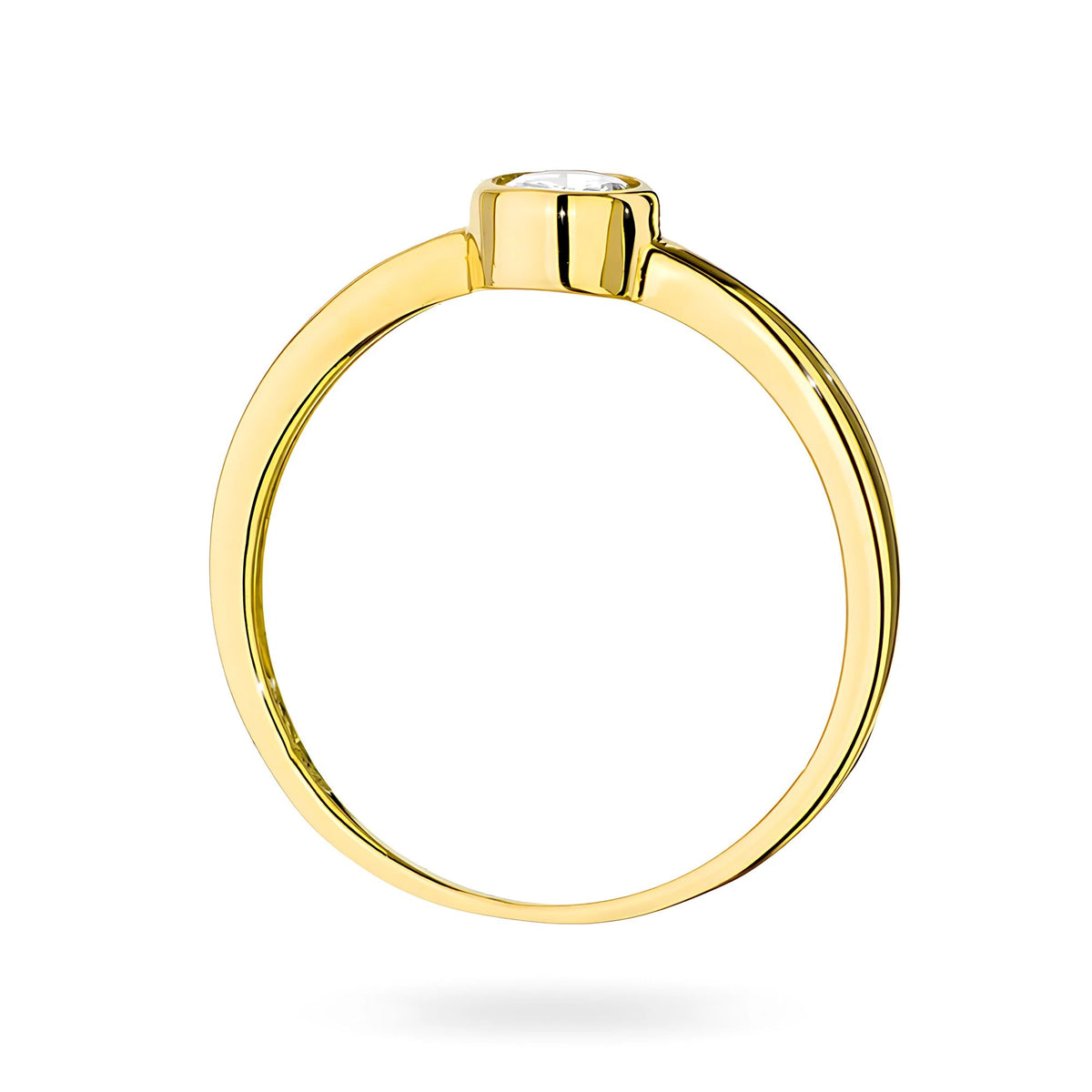 8k Gold (333) Ring | White Bezel Setting | GREMARI Jewelry