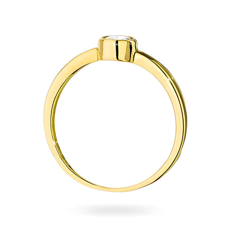 8k Gold (333) Ring | White Bezel Setting | GREMARI Jewelry