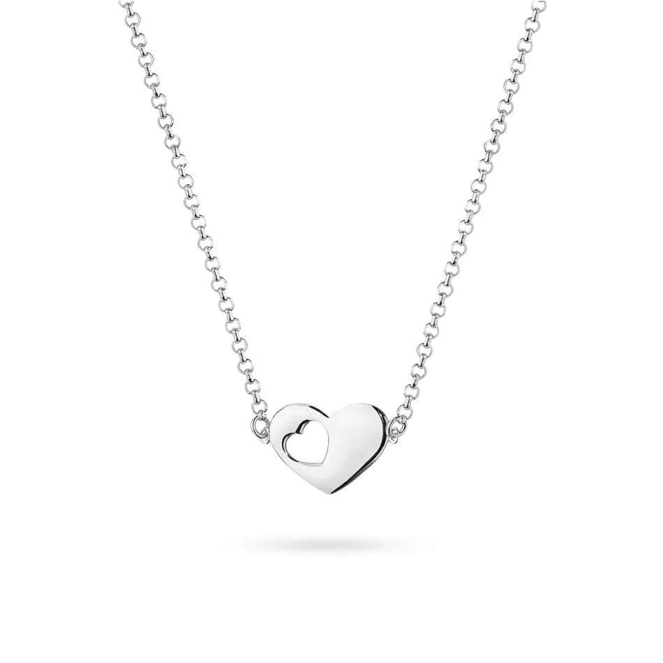Halskette aus Sterlingsilber (925) | Herz-Design | Elegantes Schmuckgeschenk