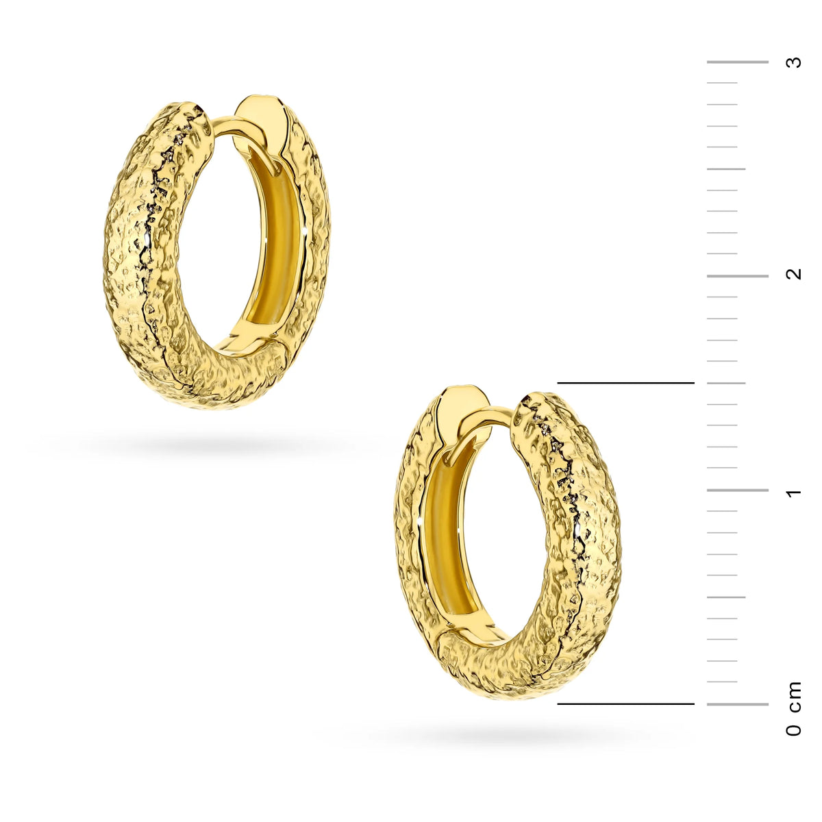 Ohrringe aus vergoldetem Silber (925) | Verzierter Creolen | GREMARI Schmuck