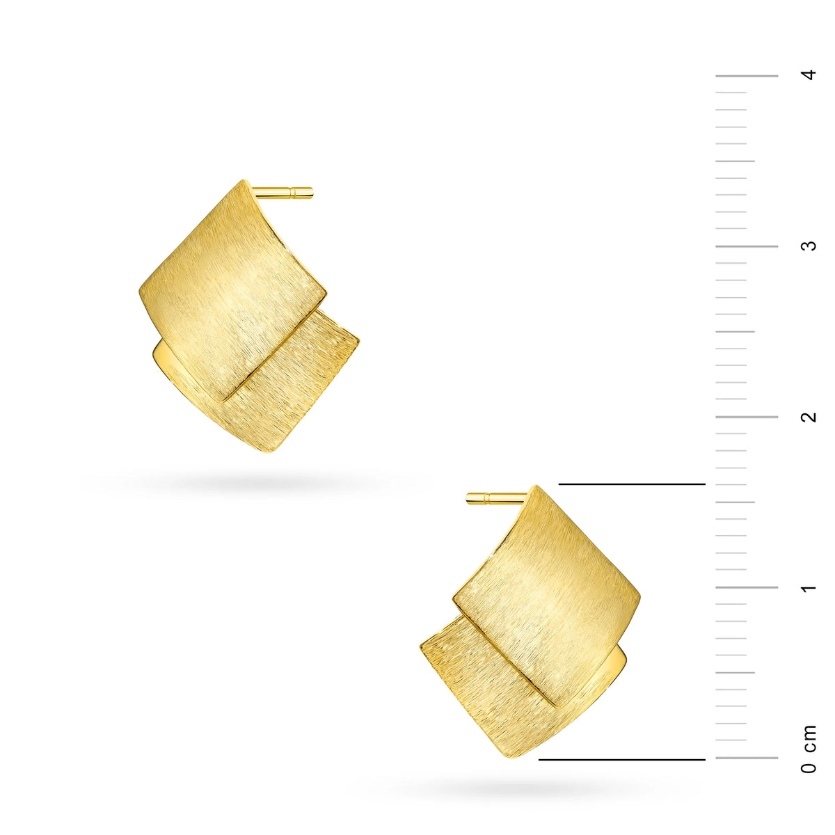 Ohrringe aus vergoldetem Silber (925) | Geometrisches Design | GREMARI Schmuck