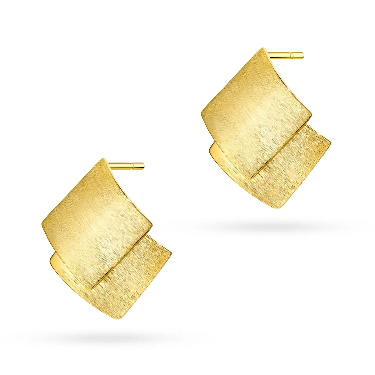 Ohrringe aus vergoldetem Silber (925) | Geometrisches Design | GREMARI Schmuck
