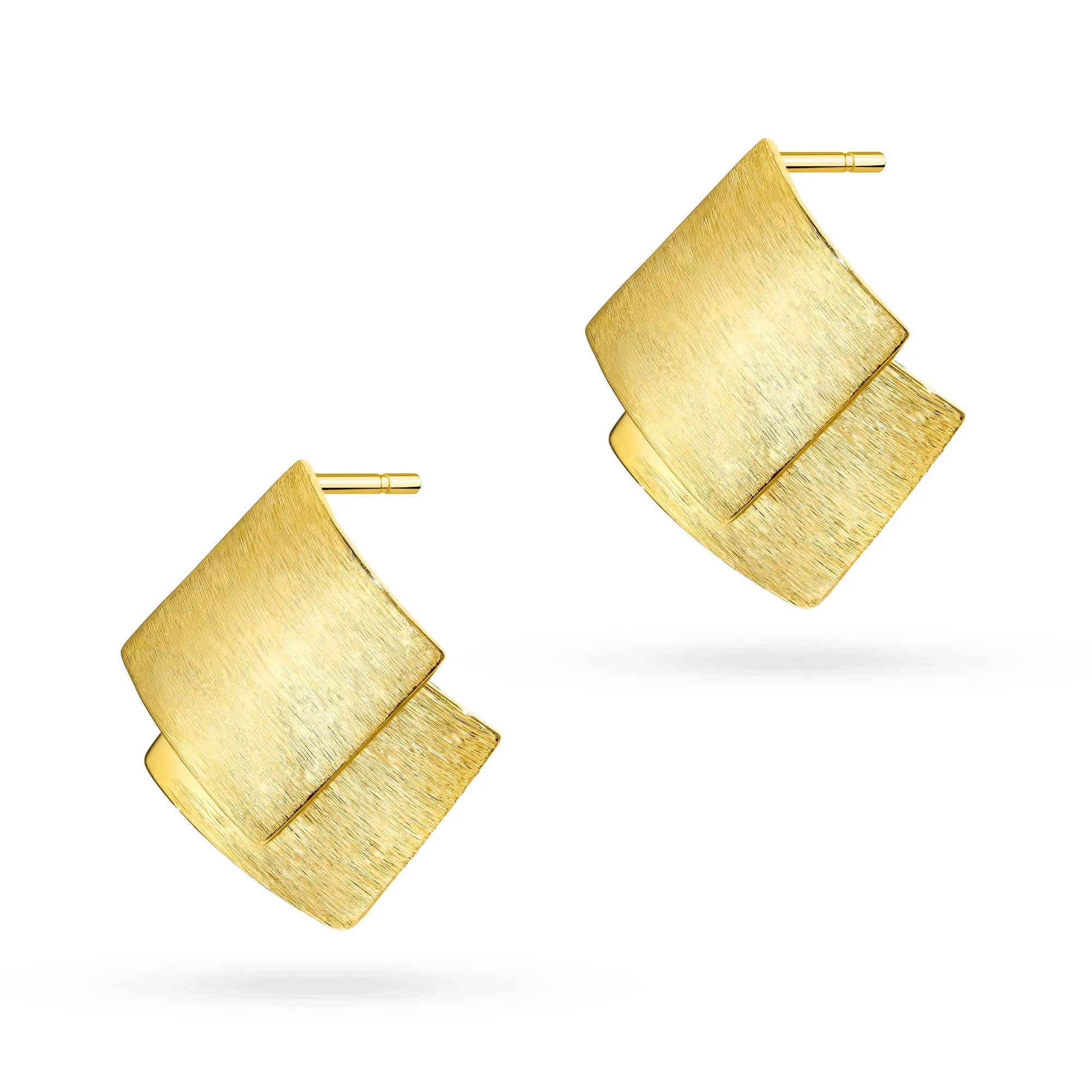 Ohrringe aus vergoldetem Silber (925) | Geometrisches Design | GREMARI Schmuck
