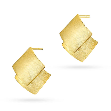 Ohrringe aus vergoldetem Silber (925) | Geometrisches Design | GREMARI Schmuck