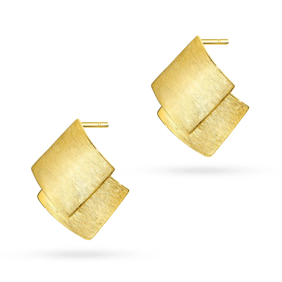 Ohrringe aus vergoldetem Silber (925) | Geometrisches Design | GREMARI Schmuck
