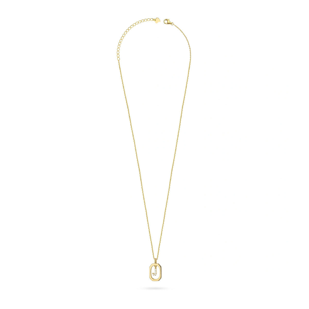Gold-Plated Silver (925) Necklace | Letter J & Zirconia | GREMARI Jewelry