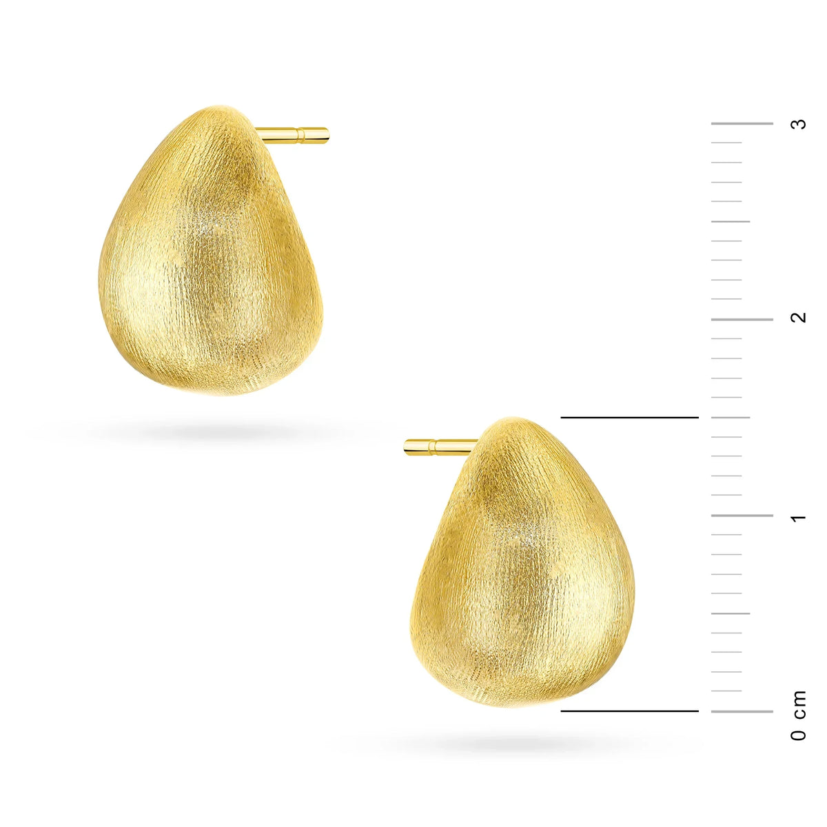 Ohrringe aus vergoldetem Silber (925) | Satin-Tropfen | GREMARI Schmuck