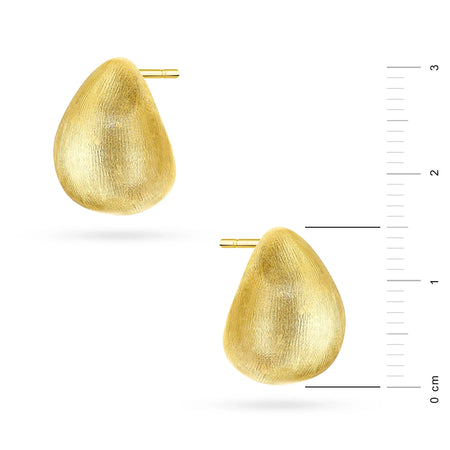Ohrringe aus vergoldetem Silber (925) | Satin-Tropfen | GREMARI Schmuck