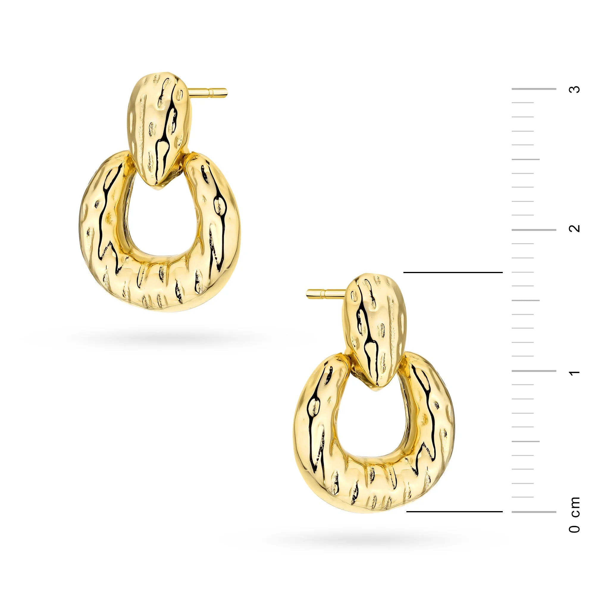 Ohrstecker aus Silber (925) mit Goldauflage | Aufgeblasenes Design | GREMARI Schmuck