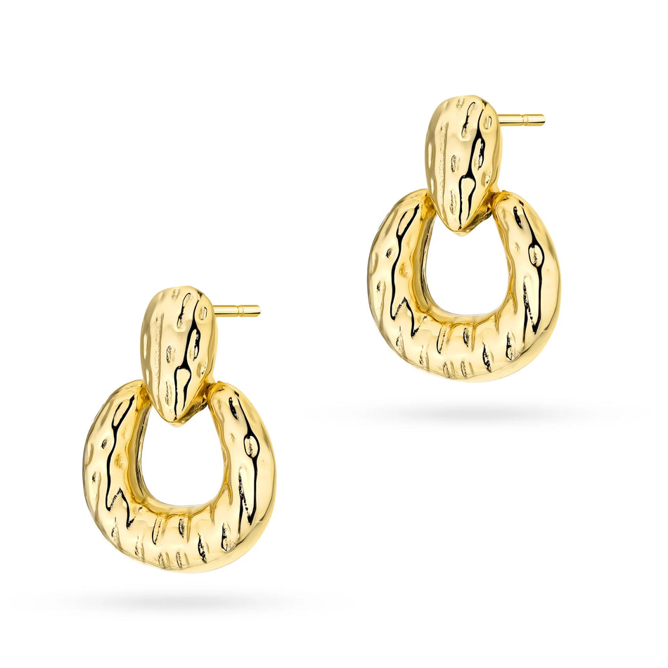 Ohrstecker aus Silber (925) mit Goldauflage | Aufgeblasenes Design | GREMARI Schmuck