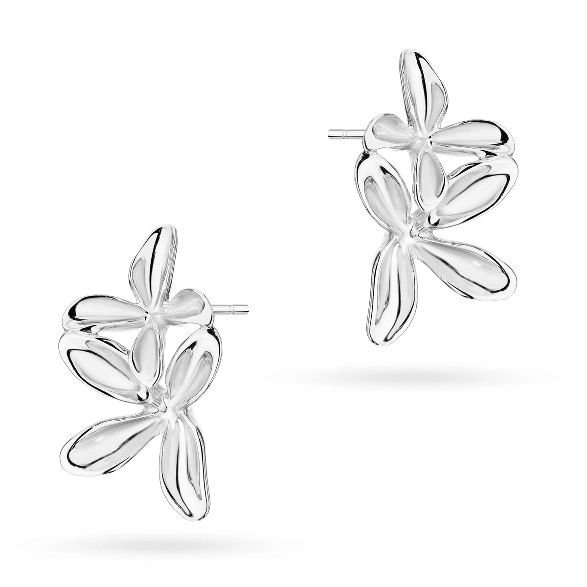 Ohrringe aus Sterlingsilber (925) | Verbundenes Blumen-Design | GREMARI Schmuck