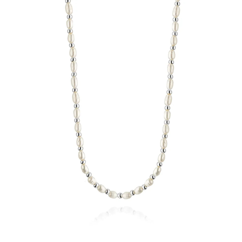Sterling Silver (925) Necklace | Pearl Choker | GREMARI Jewelry