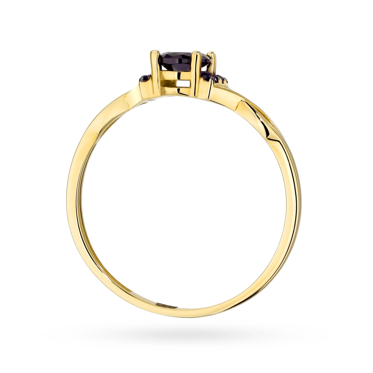 goldgewebter Ring mit Zirkonia ap144 585 cz