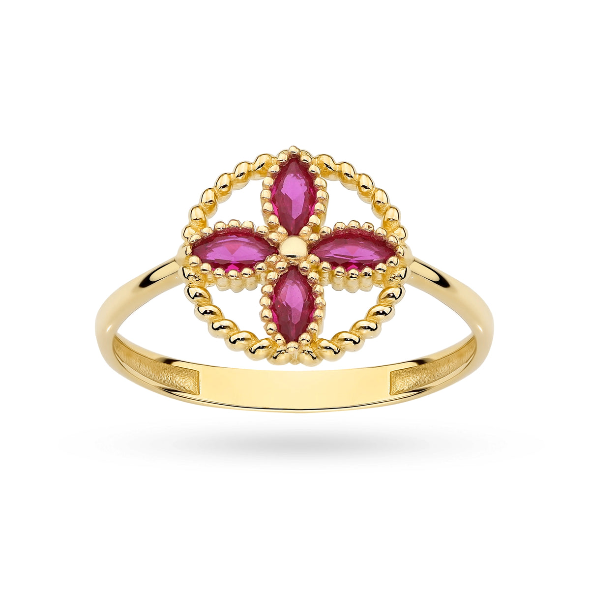 goldring-mit-roter-zirkonia-blume-ap190-585-c