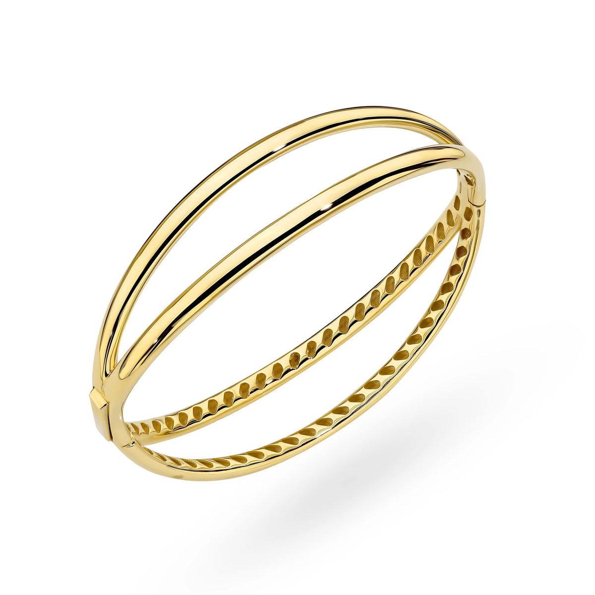 Gelbgold Glatter Ovaler Armreif