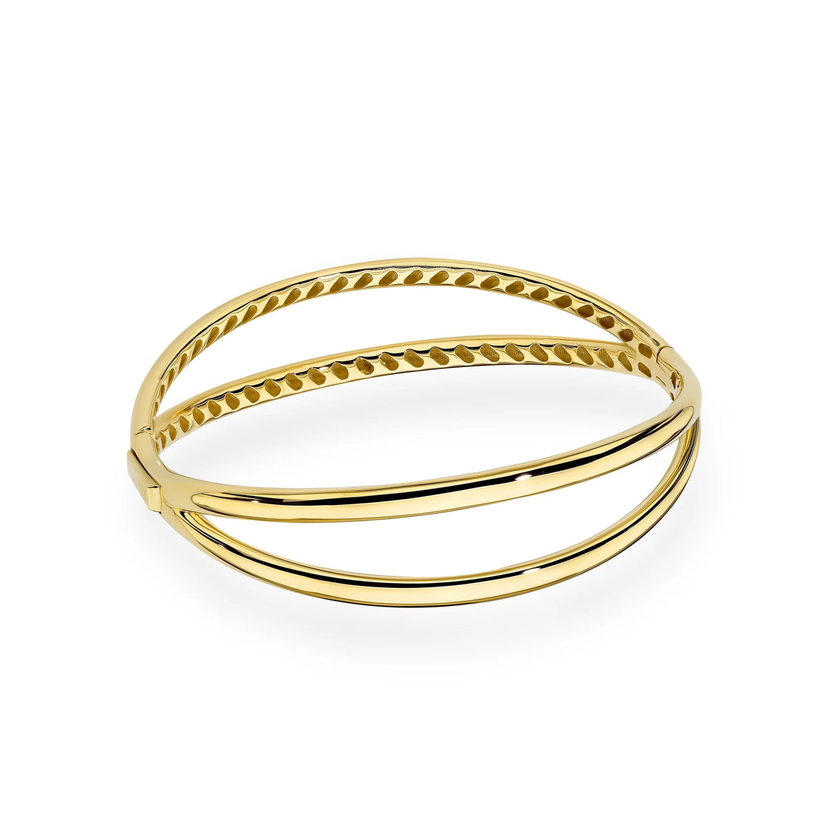 Gelbgold Glatter Ovaler Armreif