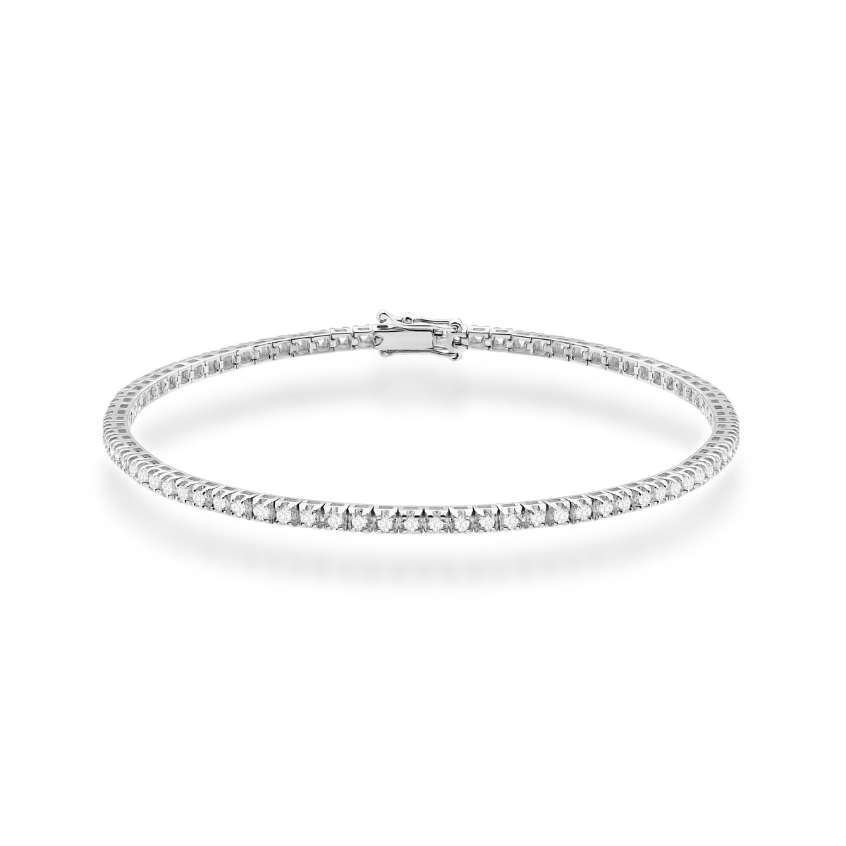 Tennisarmband aus Weißgold mit 74 round Labordiamanten – 1.073ct