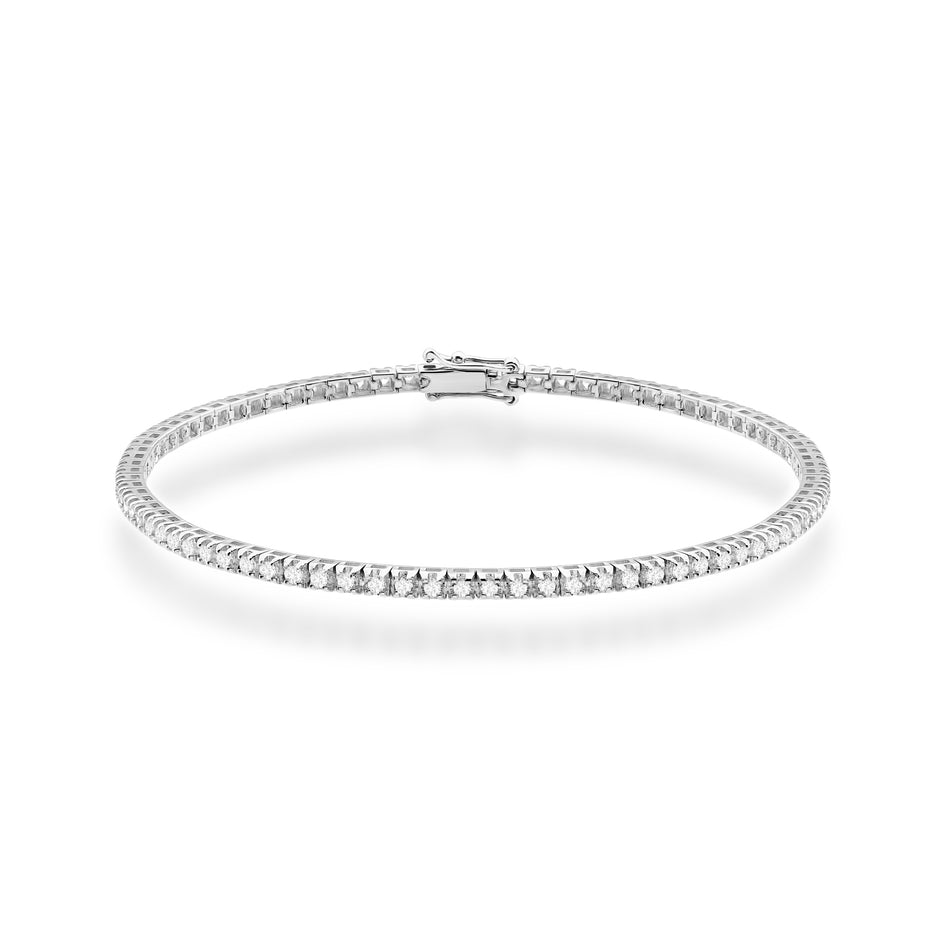 Tennisarmband aus Weißgold mit 74 round Labordiamanten – 1.073ct