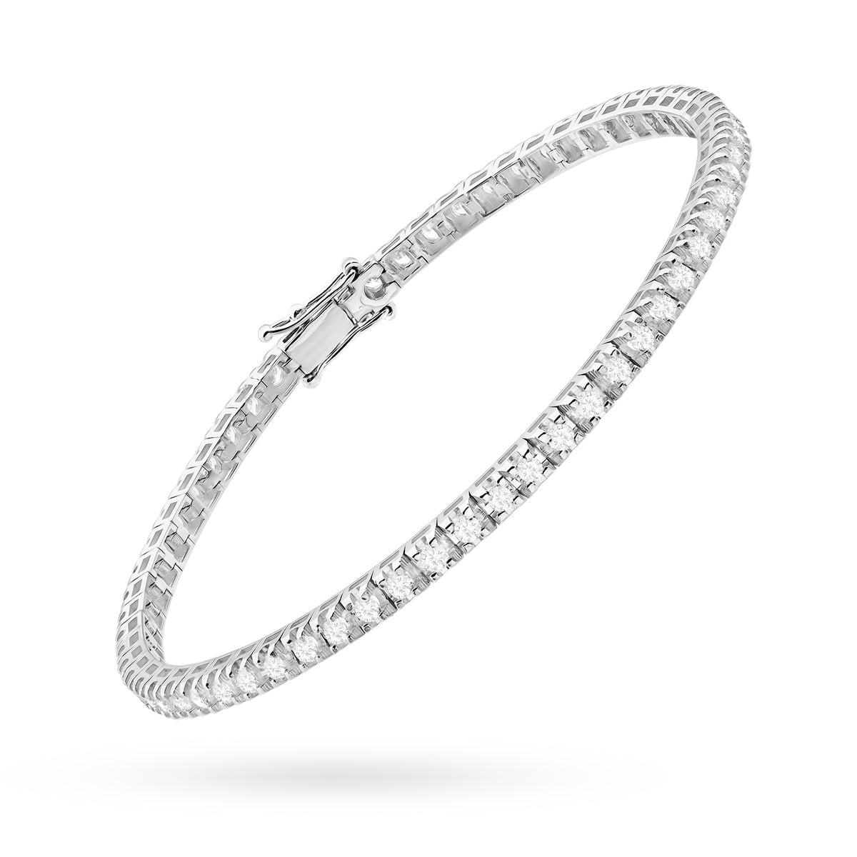 Tennisarmband aus Weißgold mit 59 round Labordiamanten – 1.77ct