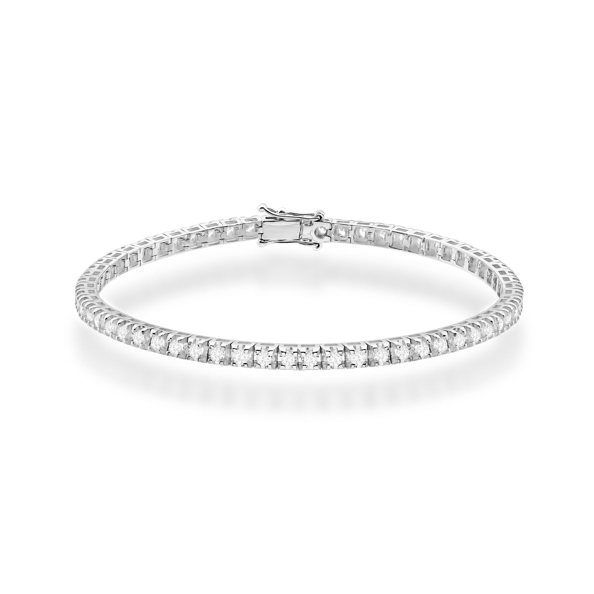 White Gold Tennis Bracelet with 66 Round Lab-Grown Diamonds – 1.98ct