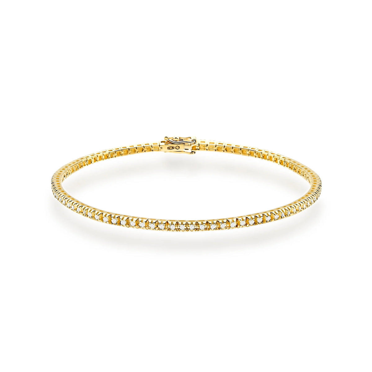 Gelbgoldarmband mit 90 round Naturdiamanten – 0.45ct