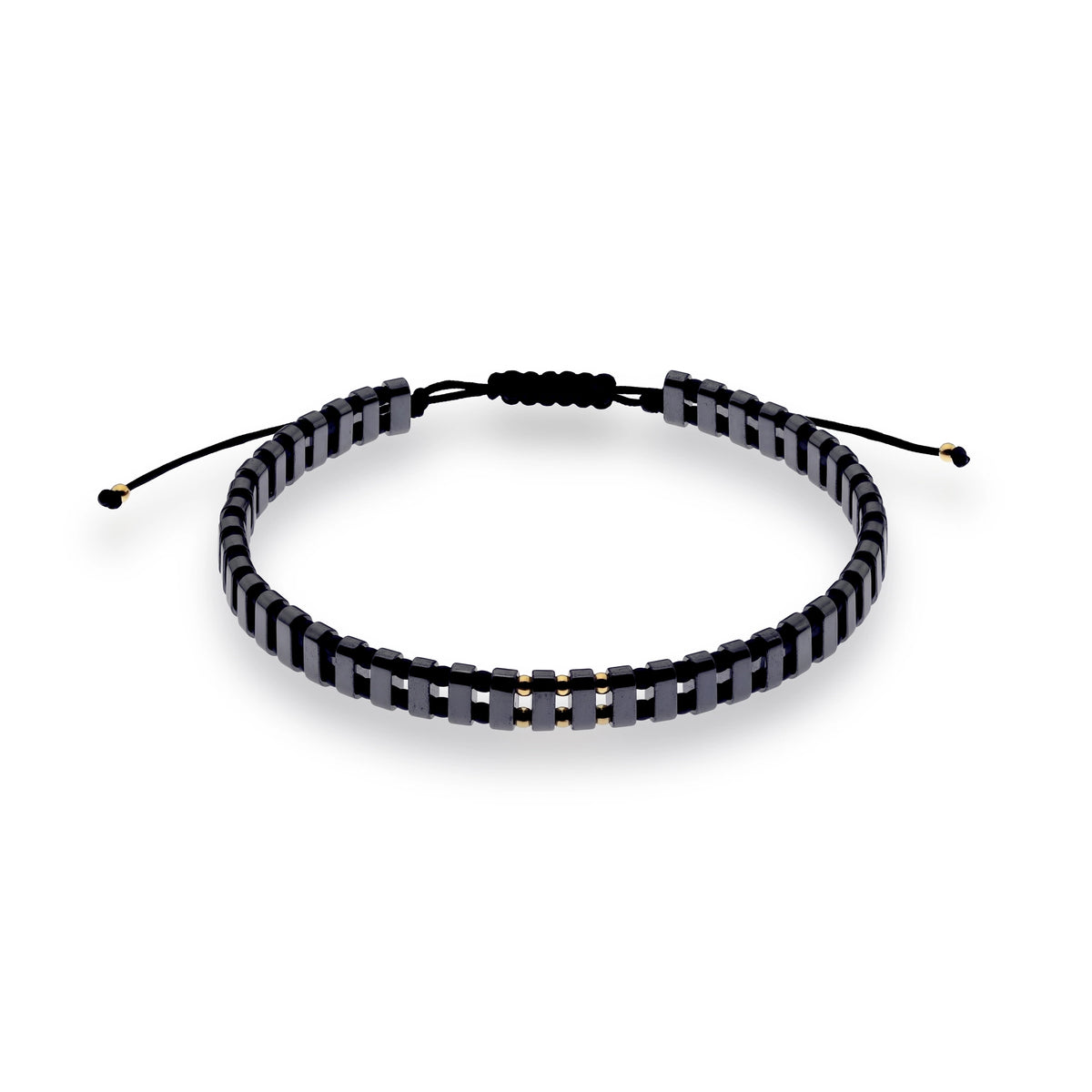 Herren-Goldarmband mit Hämatitperlen 6,0 mm B516 585