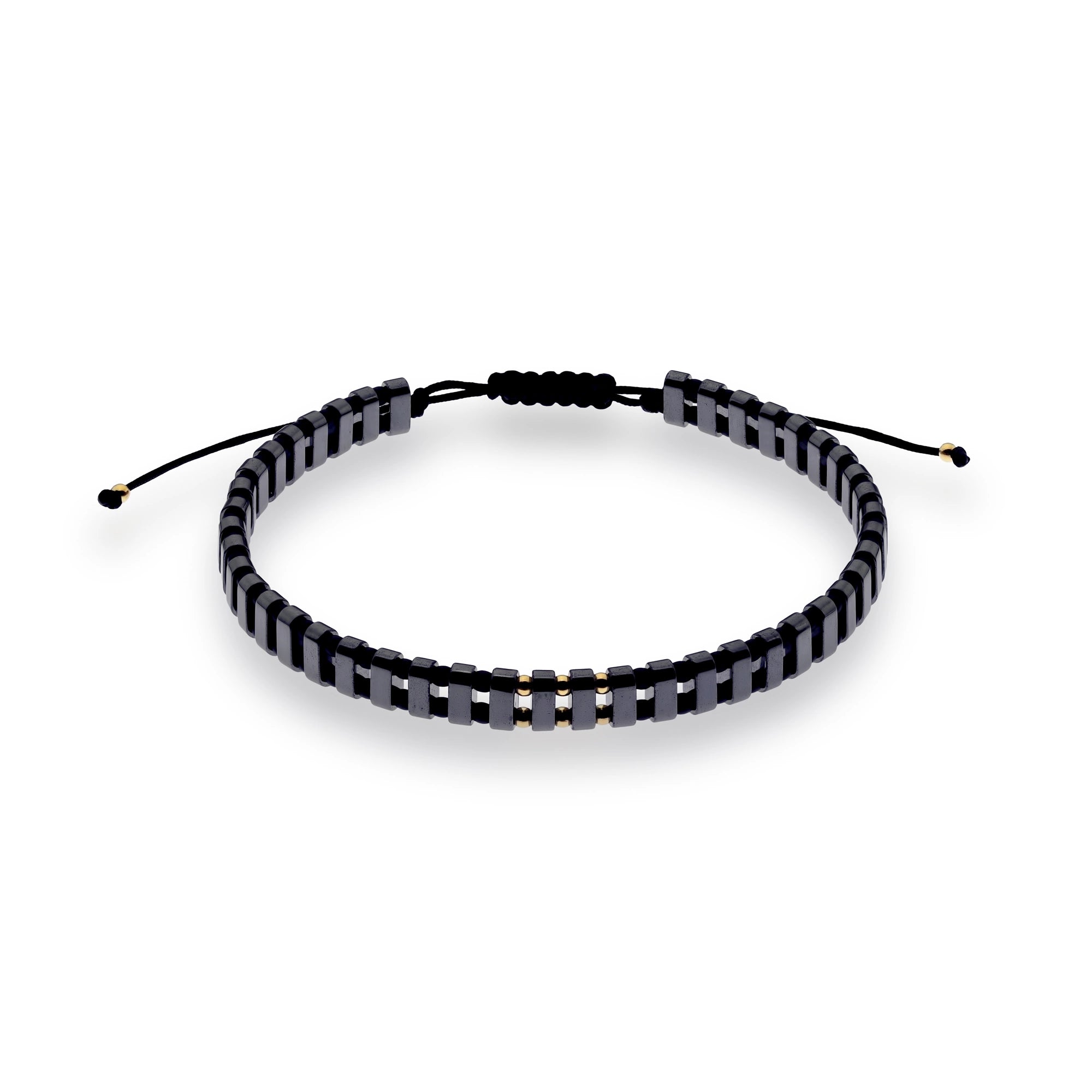 Herren-Goldarmband mit Hämatitperlen 6,0 mm B516 585