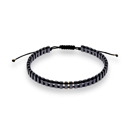 Herren-Goldarmband mit Hämatitperlen 6,0 mm B516 585