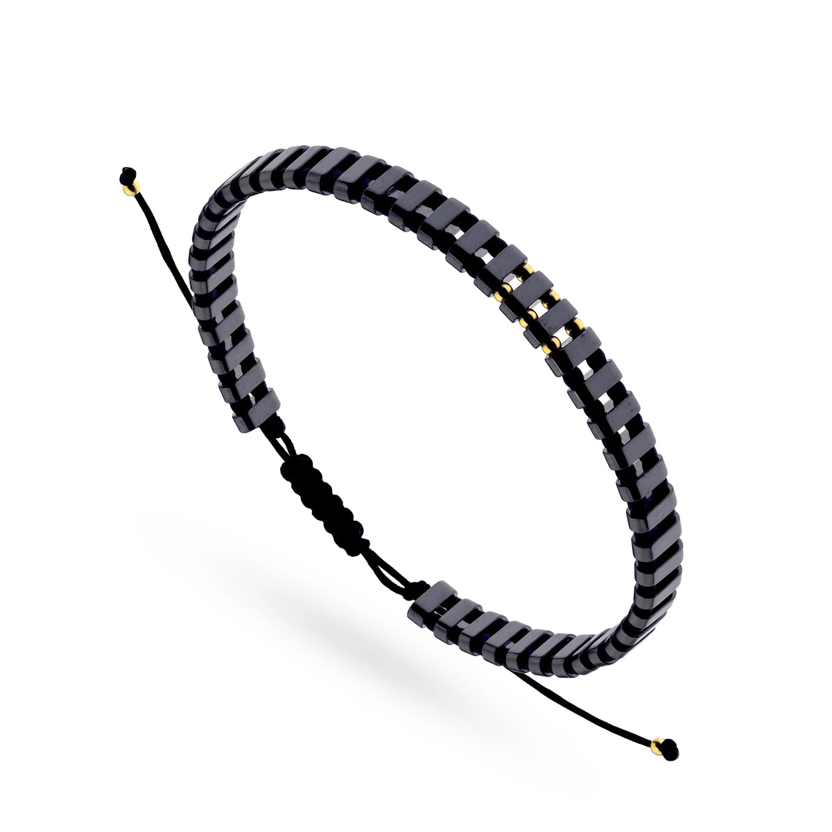 Herren-Goldarmband mit Hämatitperlen 6,0 mm B516 585