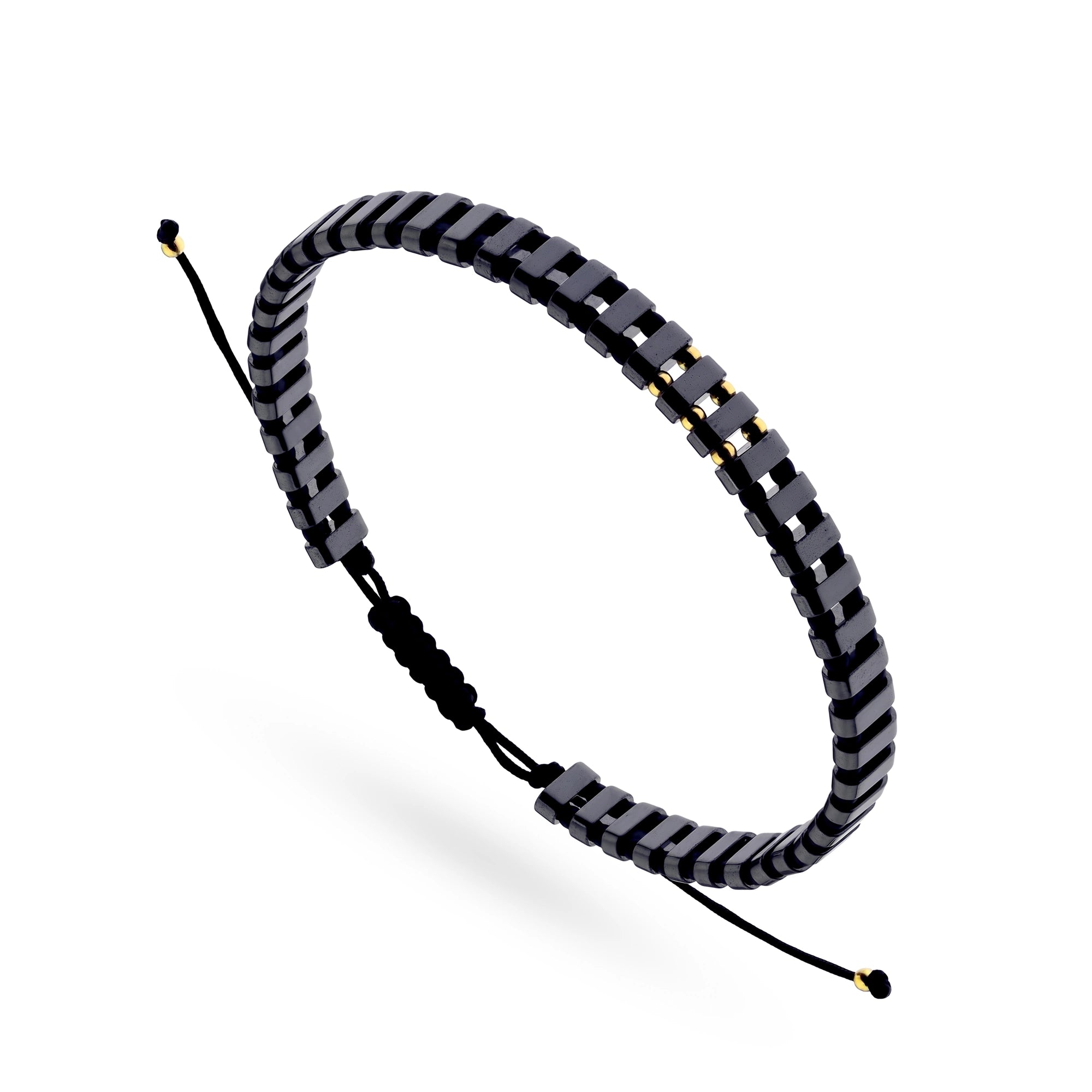 Herren-Goldarmband mit Hämatitperlen 6,0 mm B516 585