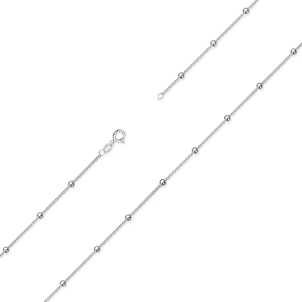 Sterlingsilber Fußkettchen mit Kugelkette