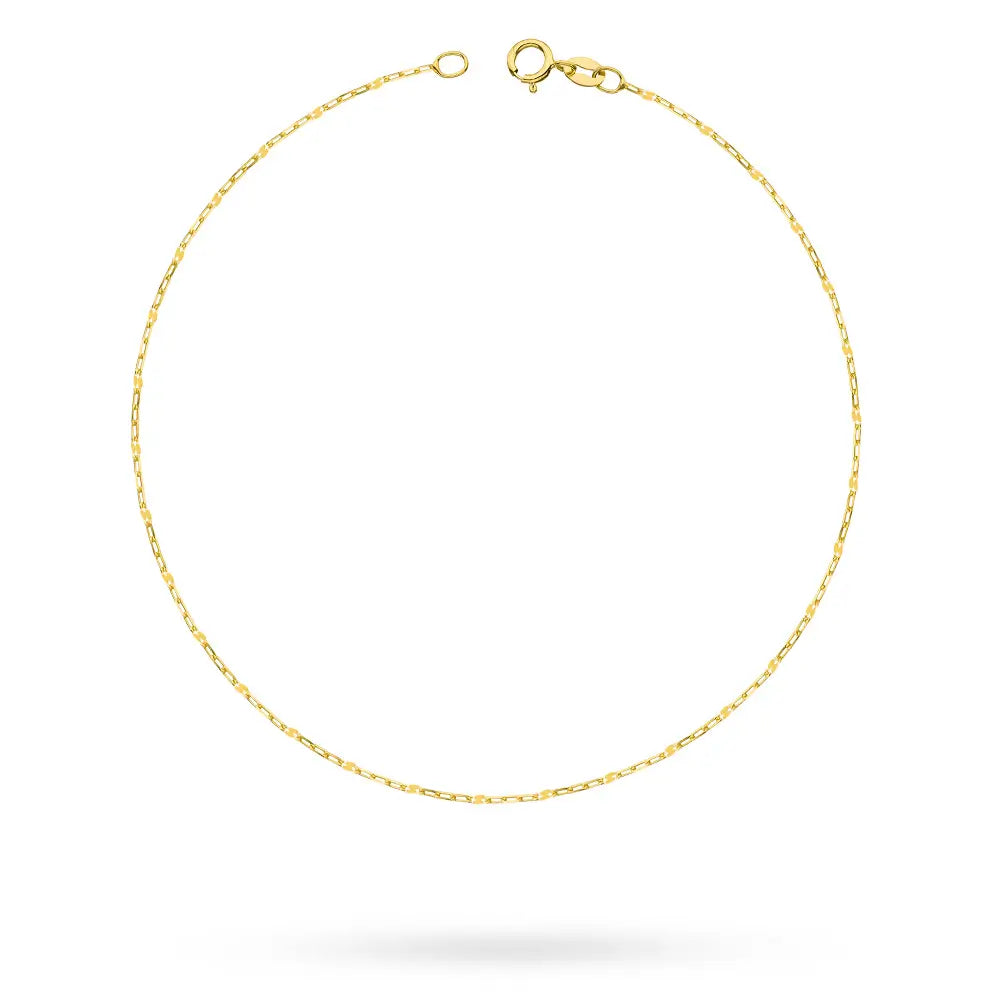goldenes Fußkettchen mit diamantgeschliffener Ankerkette 1,3 mm bn059 333