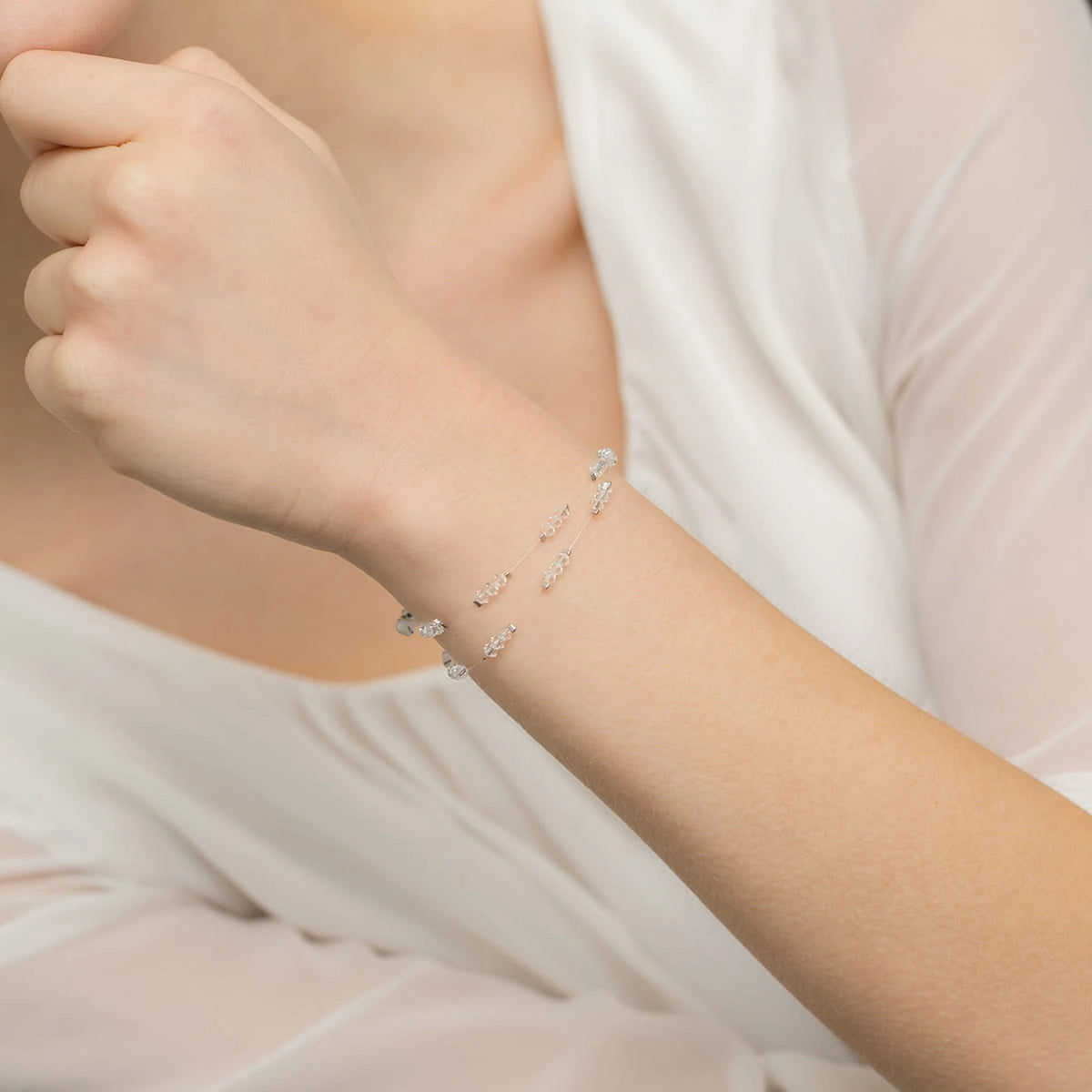 Armband aus 925er Sterlingsilber mit Swarovski-Kristallen