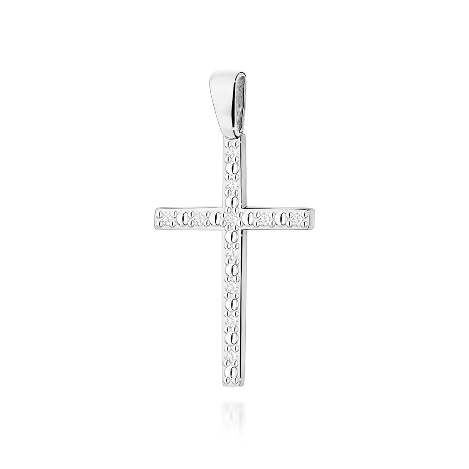 Gold Cross Pendant with Diamonds