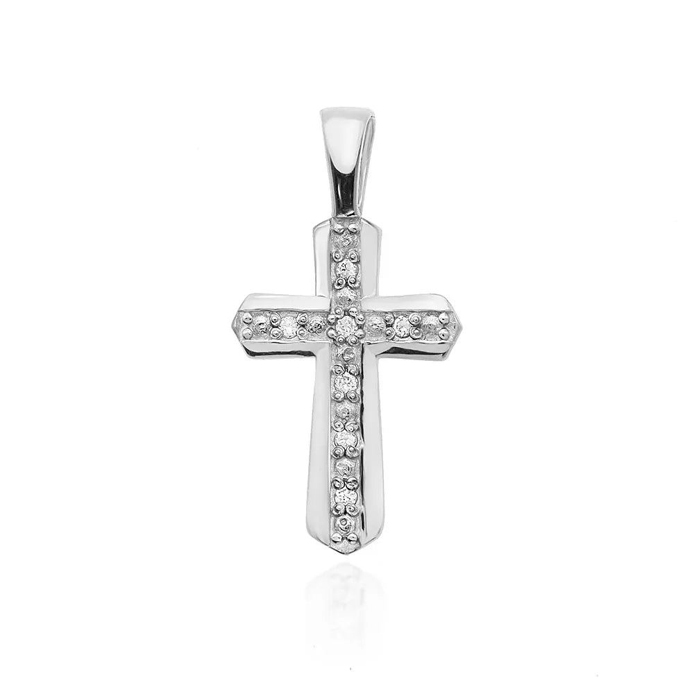 goldenes Kreuzanhänger mit Diamanten d0005-diw-01