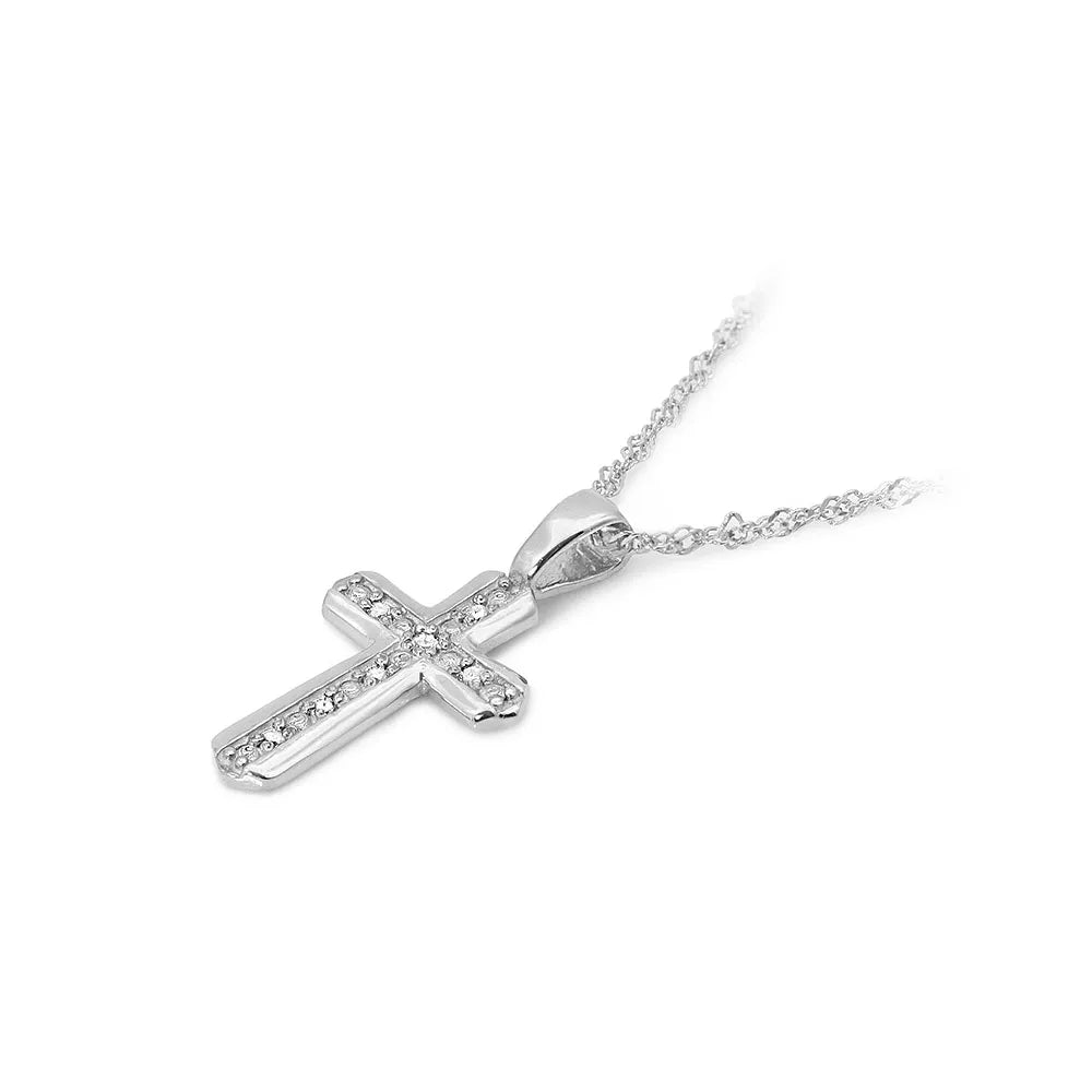 goldenes Kreuzanhänger mit Diamanten d0005-diw-01