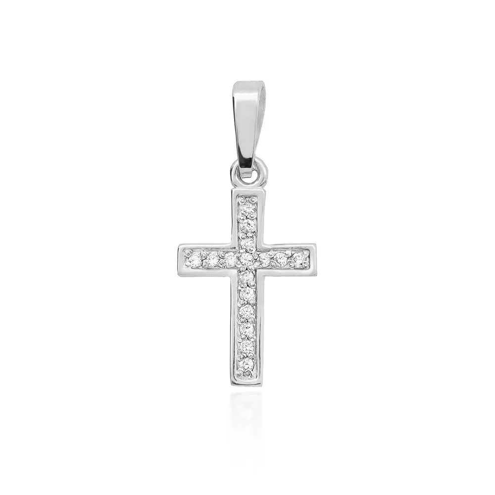 goldenes Kreuzanhänger mit Diamanten d0042-diw-01