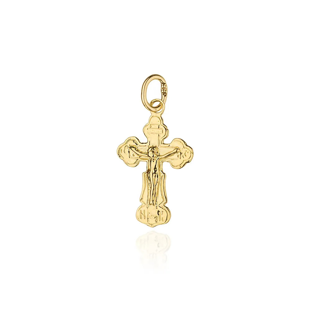 goldenes orthodoxes Kreuzanhänger d071 333
