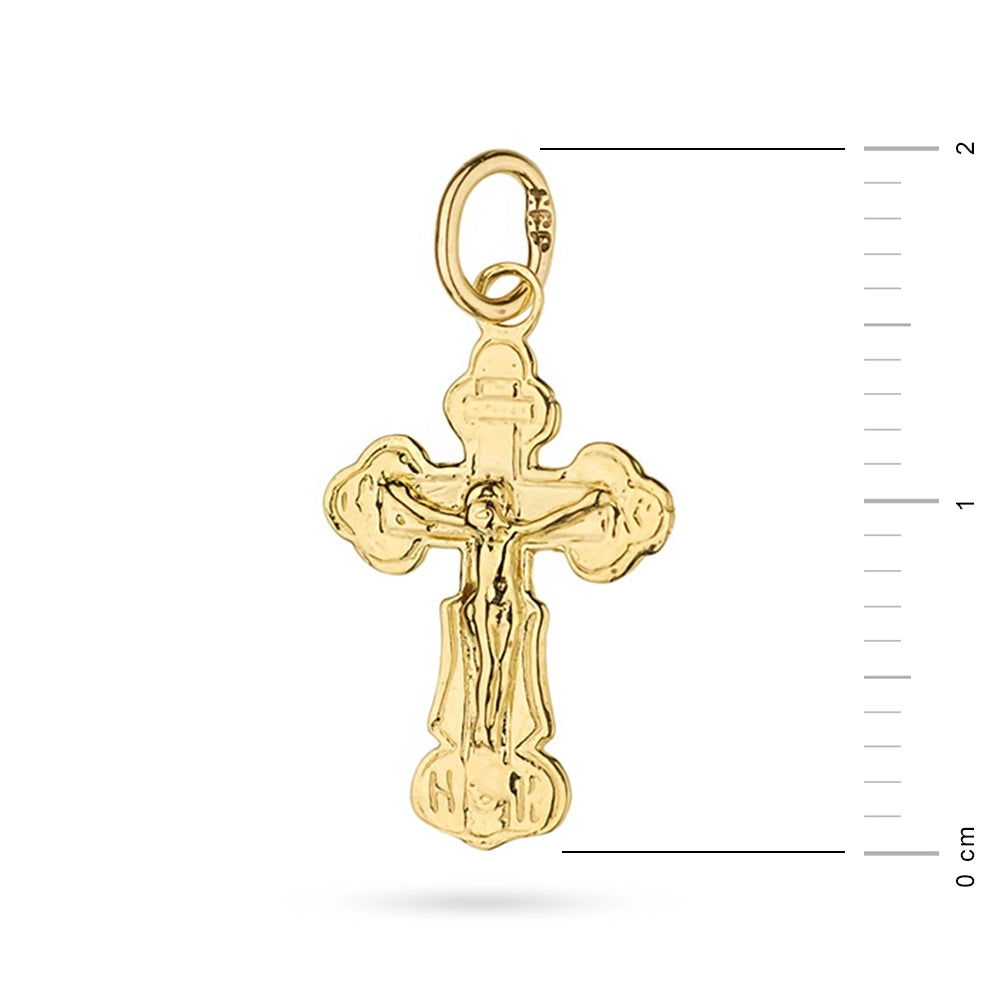 goldenes orthodoxes Kreuzanhänger d071 333